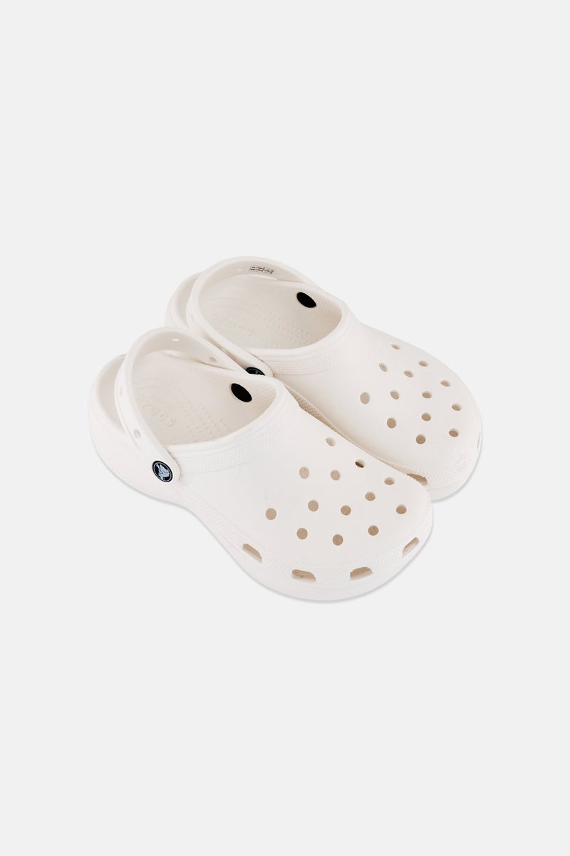 crocs Women Brand Logo Slingback Clogs, White - Image 2